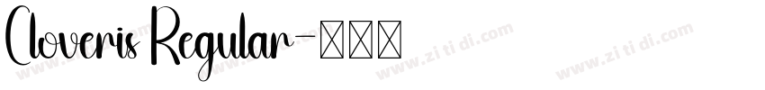 Cloveris Regular字体转换